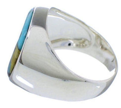 Southwest Native American Design Multicolor Ring Size 11-1/4 TX42223